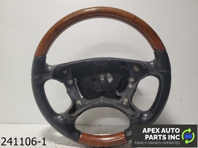 OEM 2003-2009 Mercedes CLK350 3.5L Steering Wheel Walnut Wood Black
