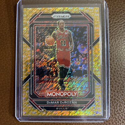 2022-23 Panini Prizm Demar Derozan MONOPOLY GOLD SHIMMER 187/500 