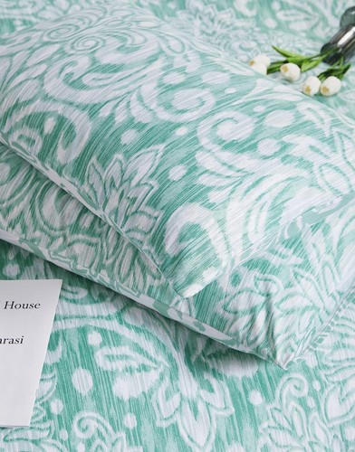 Juego completo de 4 piezas de ropa de cama funda edredón con sábana ajustada individual doble King - Imagen 36 de 72