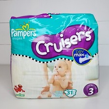 Vtg Pampers Cruisers Size 3 Diapers Pack Of 31 Collectible 2009 Sesame Street