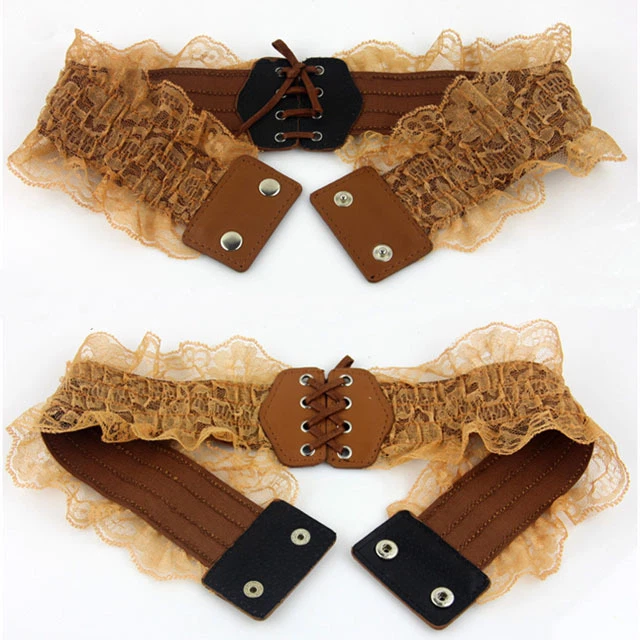 Fashion Women Lady Self Tie Up Buckle Lace Corset Stretch Belt Elastic Waistband - Image 3 of 3