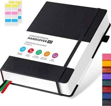 Hardcover Lined Notebook Journal for Writing, 320 Pages Leather Thick College Ru