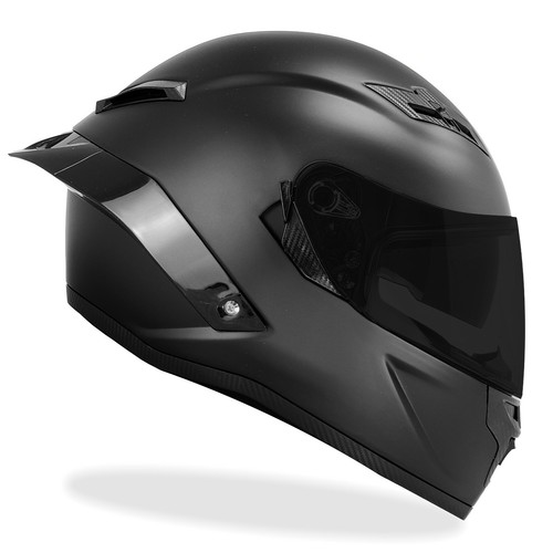 matte black motorcycle helmet