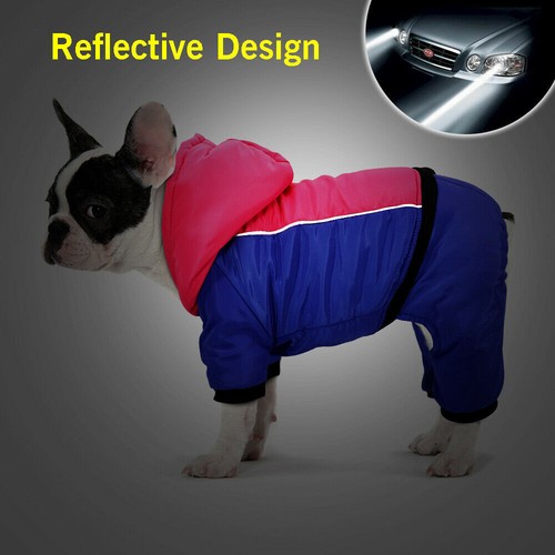 Dog Coat Winter Overall Winter Jacket with Hood Dog Clothes for Small Dogs - Picture 4 of 8