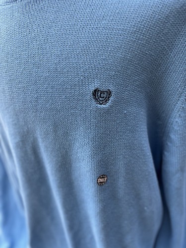 Chaps Ralph Lauren Blue Cotton Knit Sweater Mens 2XLT $72.00 Msrp - Picture 3 of 9