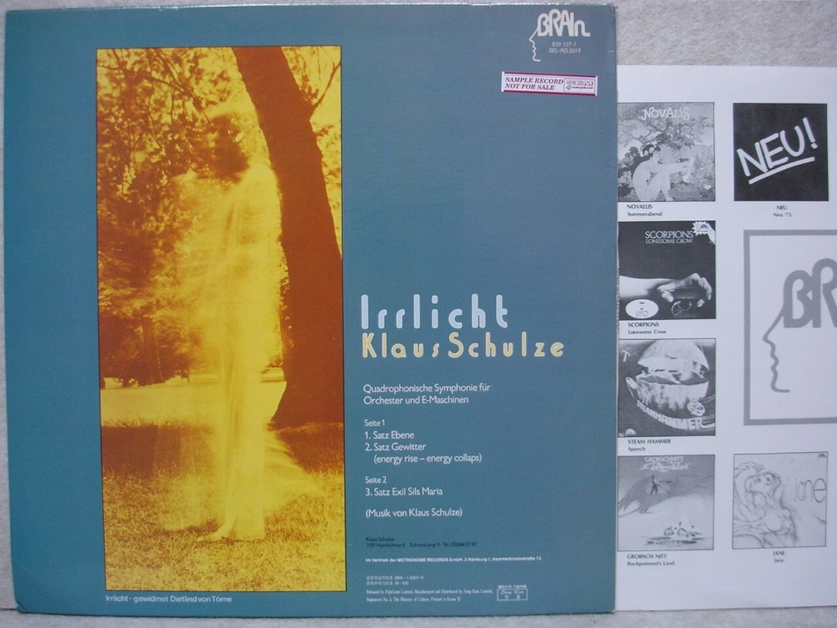 Klaus Schulze – Irrlicht アナログレコード LP 41yHIgcTGCL._UF1000,1000_QL80_.jpg