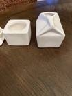 Storehouse White Ceramic Milk Carton Cream and Sugar Set Farmhouse Style EUC — photo 4