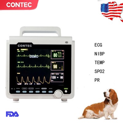 VET Machine Vital Signs ICU Veterinary Patient Monitor 6 Parameter for Dog Cat