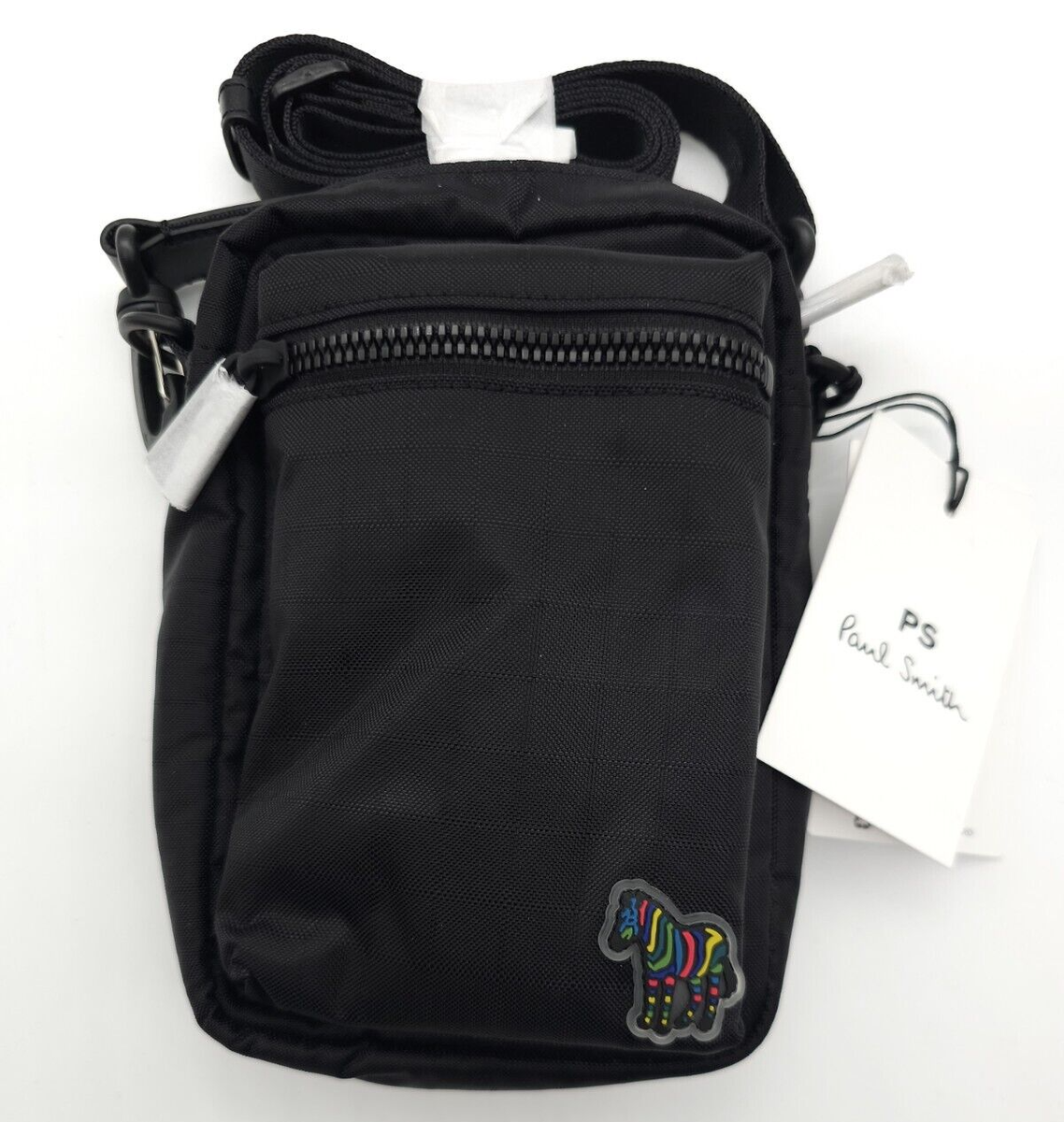 PS Paul Smith Shoulder Bag Nylon Black Zebra Crossbody Bag