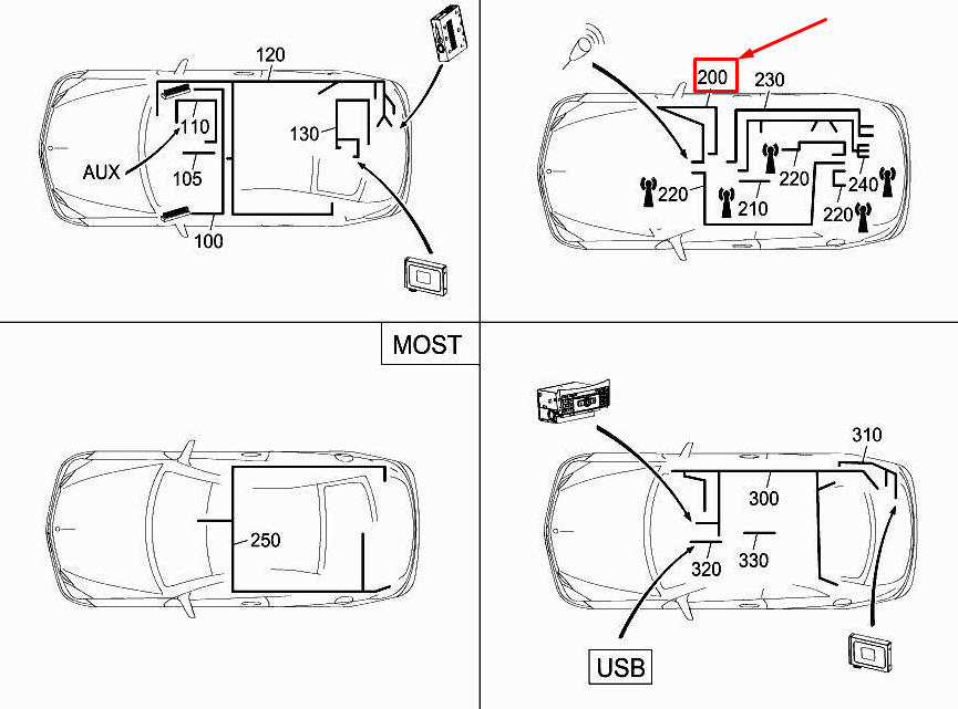Neu Dachmikrofonkabelbaum für Mercedes-Benz E-Coupé C207 A2075404232 Original
