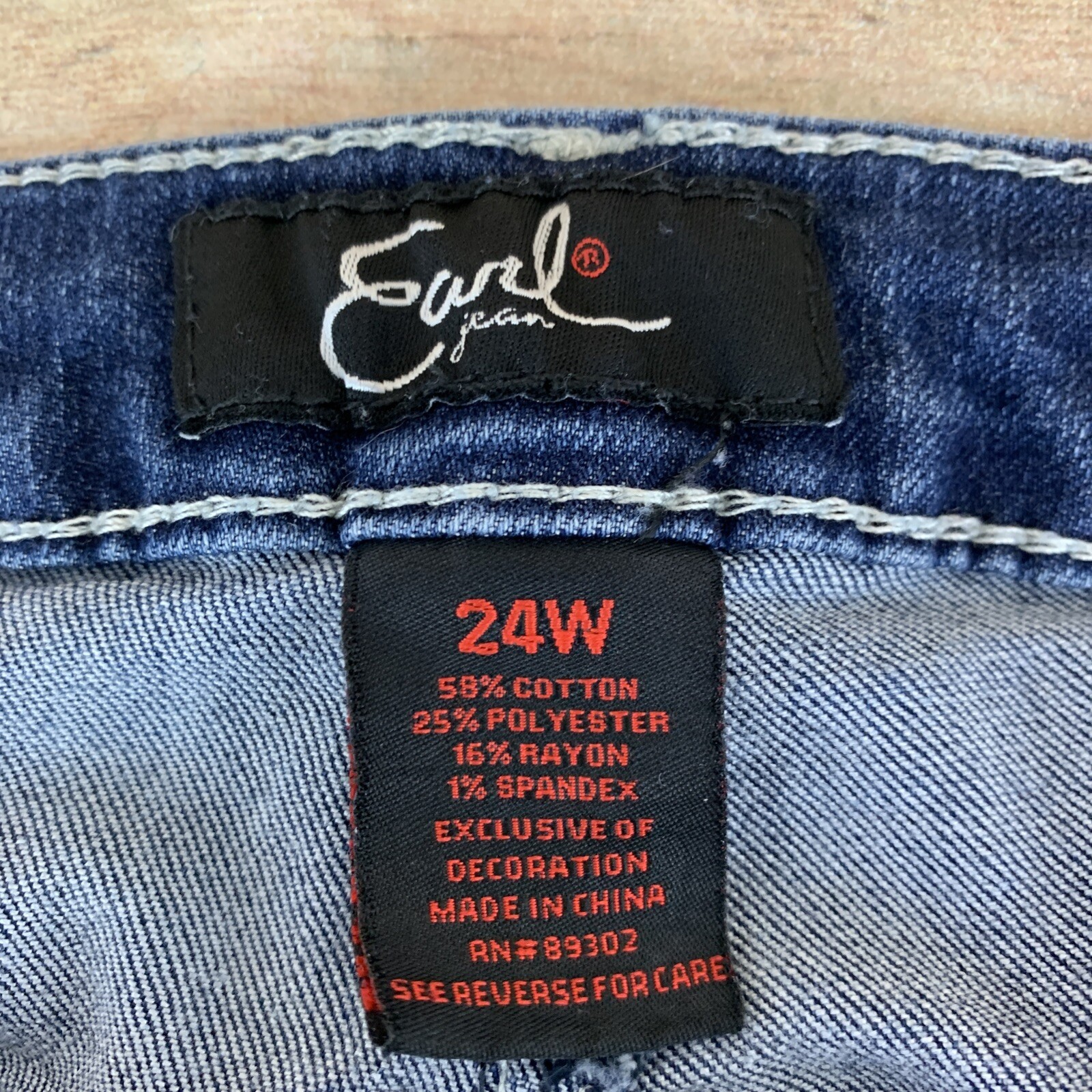 Earl Jean Womens Skinny Blue Jeans Plus Size 24W eBay