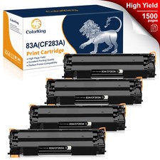 4x 83A CF283A Black Toner For HP 83A LaserJet Pro M201dw M225dw M127fw Printer