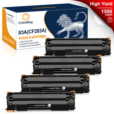 4x 83A CF283A Black Toner For HP 83A LaserJet Pro M201dw M225dw M127fw Printer
