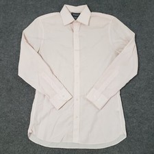 BONOBOS button up shirt mens medium tailored slim fit light pink aop pattern