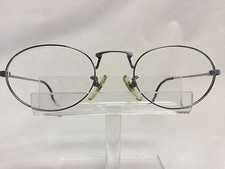 Vintage Harper's Bazaar 5 Hearst Eyeglasses Silver Oval Metal Hippy Cool NOS