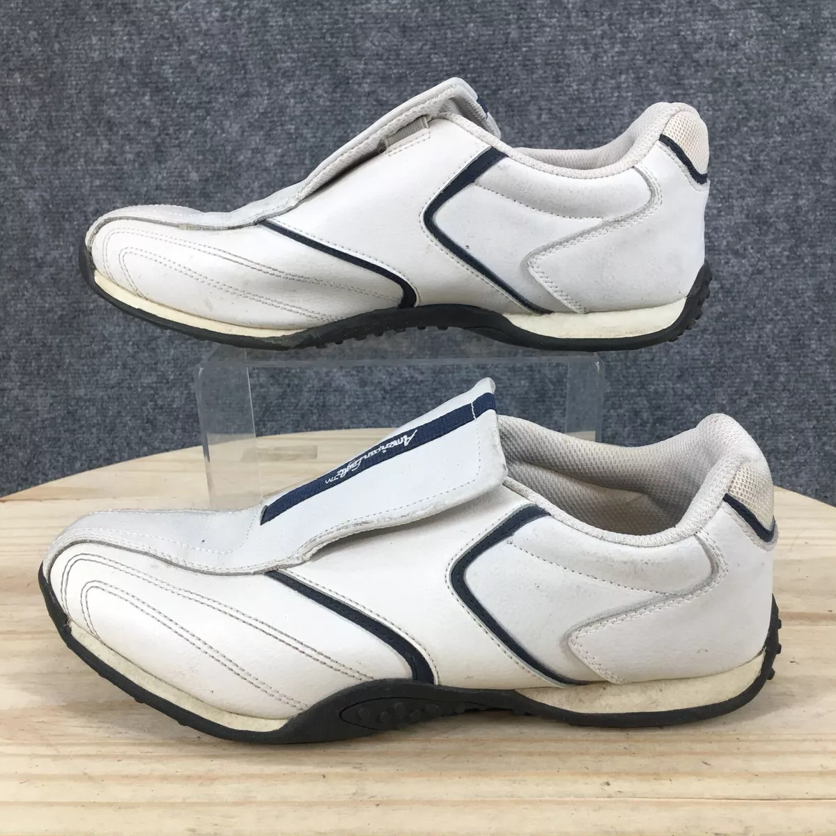 American Eagles Shoes Mens 10.5 Casual Slip On Sneakers 61558 White Closed Toe