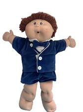 Vintage 1986 Coleco Cabbage Patch Kids Boy Red Hair Brown Eyes, Velvet Blue