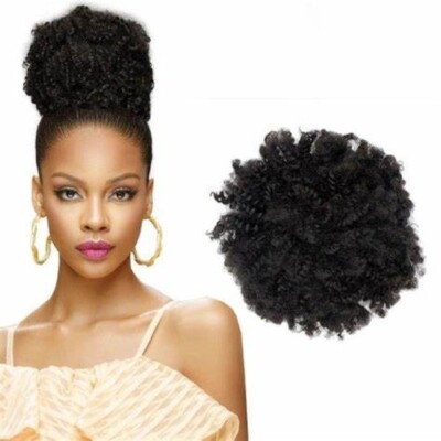 DARLING Afro Puff  Ponytail Extension Off Black 1B Unisex NIB