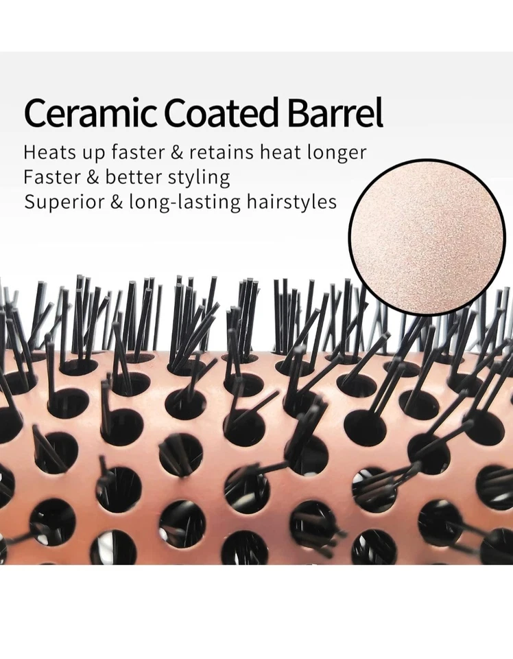 K&K Thermal Professional Styling Brush Ceramic Tourmaline Ionic Curling Iron1.5" - Image 4 of 4