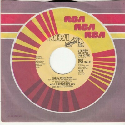 MICK FLEETWOOD'S ZOO (FLEETWOOD MAC) - ANGEL COME HOME - PROMO 45 - GREAT SHAPE
