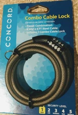 bicycle locking cable with combination