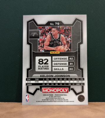 2023-24 Panini Prizm Monopoly #79 Keldon Johnson | eBay