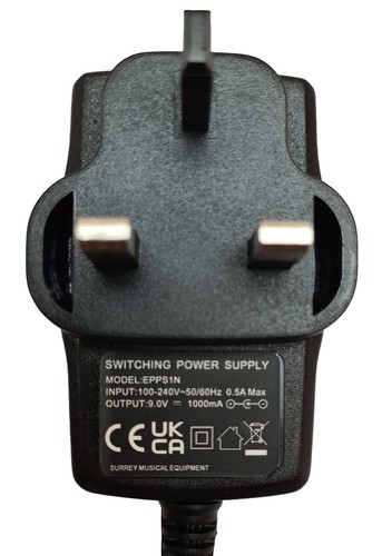 CASIO CA-100 KEYBOARD POWER SUPPLY (2 METER) ADAPTER UK 9V - Bild 2 von 3