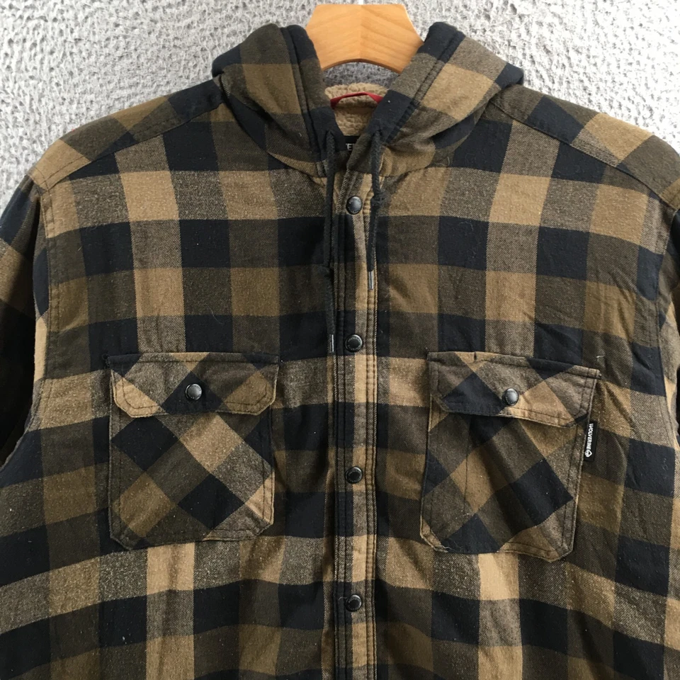 Chaqueta con Capucha Wolverine Para Hombre XXL Multi Cuadros Mezcla de Algodón Con Capucha Manga Larga Foto 2 de 4