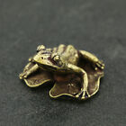 Brass Vintage Frog Figurine Statue Home Office Table decor Animal Figurines Toy#