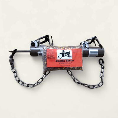 #ad 2 Duke Dog Proof DP Trapping raccoon Traps 1 BANDIT BUSTER Bait kit TRAP PACKAGE $39.95