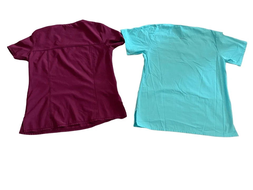 Set of 2 Scrub Tops Scrub HQ Peaches Uniforms Workwear Career Healthcare Work Me - Image 2 of 4
