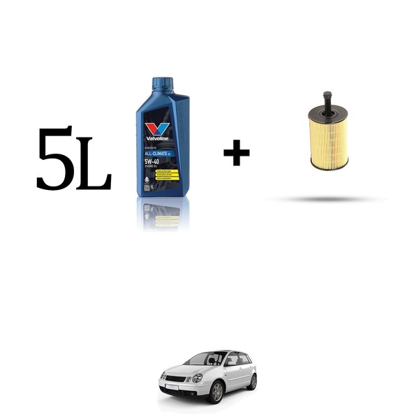 ÖLfilter Kit Und 5L FüR Vw Polo Iv (9N) 1.4 Tdi 55KW Von 2001 Bis 2005-image