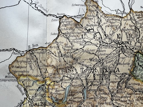 Antique 1920 map of AUSTRIA - Picture 6 of 12