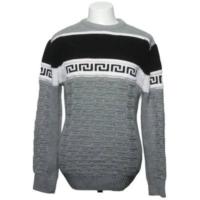 BLVCK.PL, Strickpullover, Größe: XXL, Grau/Schwarz/Weiß, Acryl/Wolle #d5E