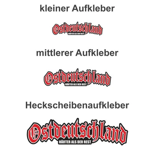 Sticker weatherproof East Germany red white our east rocks GDR home car
