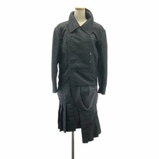 COMME des GARCONS  2009SS  Reconstructed pleated long coat  XS  Black  Ladi