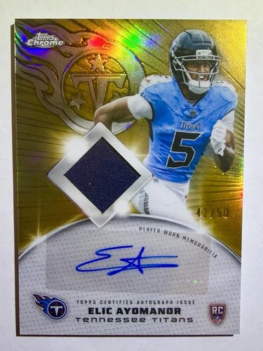 2025 Topps Chrome Elic Ayomanor Rookie Patch Autographs (RAW)