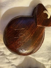 Pair of vintage wooden castanets. 