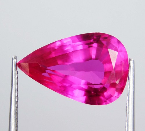 Natural Ceylon Pink Sapphire 8.80 Ct Pear Cut - Certified Loose Gemstone - Picture 3 of 7