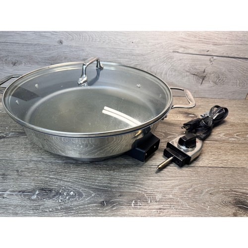 All-Clad 7 quart Electric Stainless Steel Skillet #SK492D50 w/ Lid 14”Diameter - Picture 1 of 9