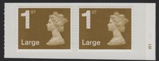 GB Security Machin Stamps U3035 2x1st Large ex Book RB2a MFIL MA10 2010 MINT MNH