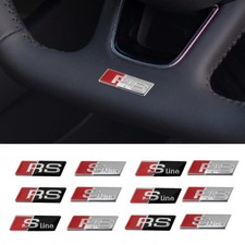 Audi A3 A4 A5 A6 Q2 Q3 RS Sline Lenkrad Sticker 3D Emblem Logo 2x 5x 10x