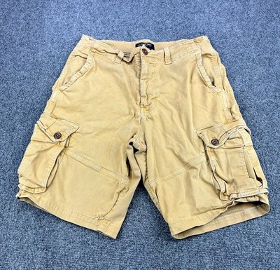 American Eagle Cargo Shorts Mens 33 Tan Khaki Classic Y2K Extreme Flex
