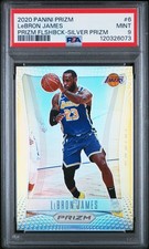 2020 PANINI PRIZM PRIZM FLASHBACK SILVER PRIZM #6 LEBRON JAMES PSA 9