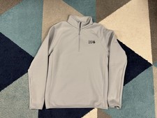Mountain Hardwear Gray Polartec Quarter Zip Fleece Jacket Medium OM4298