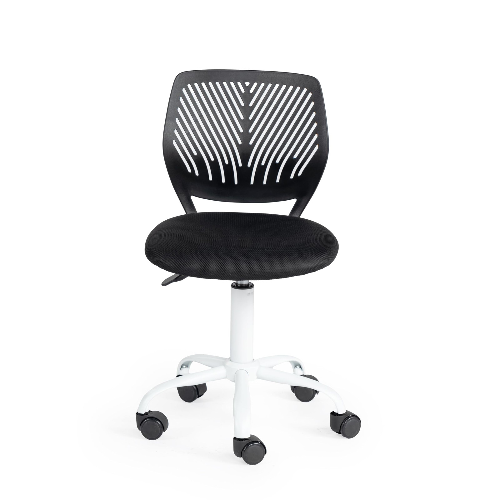 Chaise de bureau pivotante noire en tissu maille respirant Milan