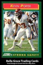 1992 Score Kevin Porter #287 Kansas City Chiefs NFL Football