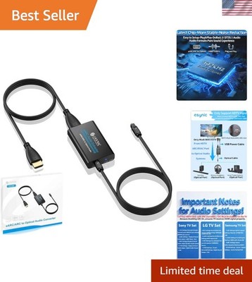 Professional Plug & Play eARC Audio Extractor - Dolby 5.1/DTS 5.1 Compatible
