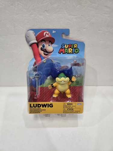 NEW Jakks Pacific 72683 World of Nintendo 4" Mario LUDWIG with MAGIC WAND Figure - 第 1/3 張圖片