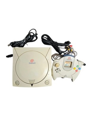 Sega Dreamcast Console White HKT-3020 Bundle Controller Performance Memory